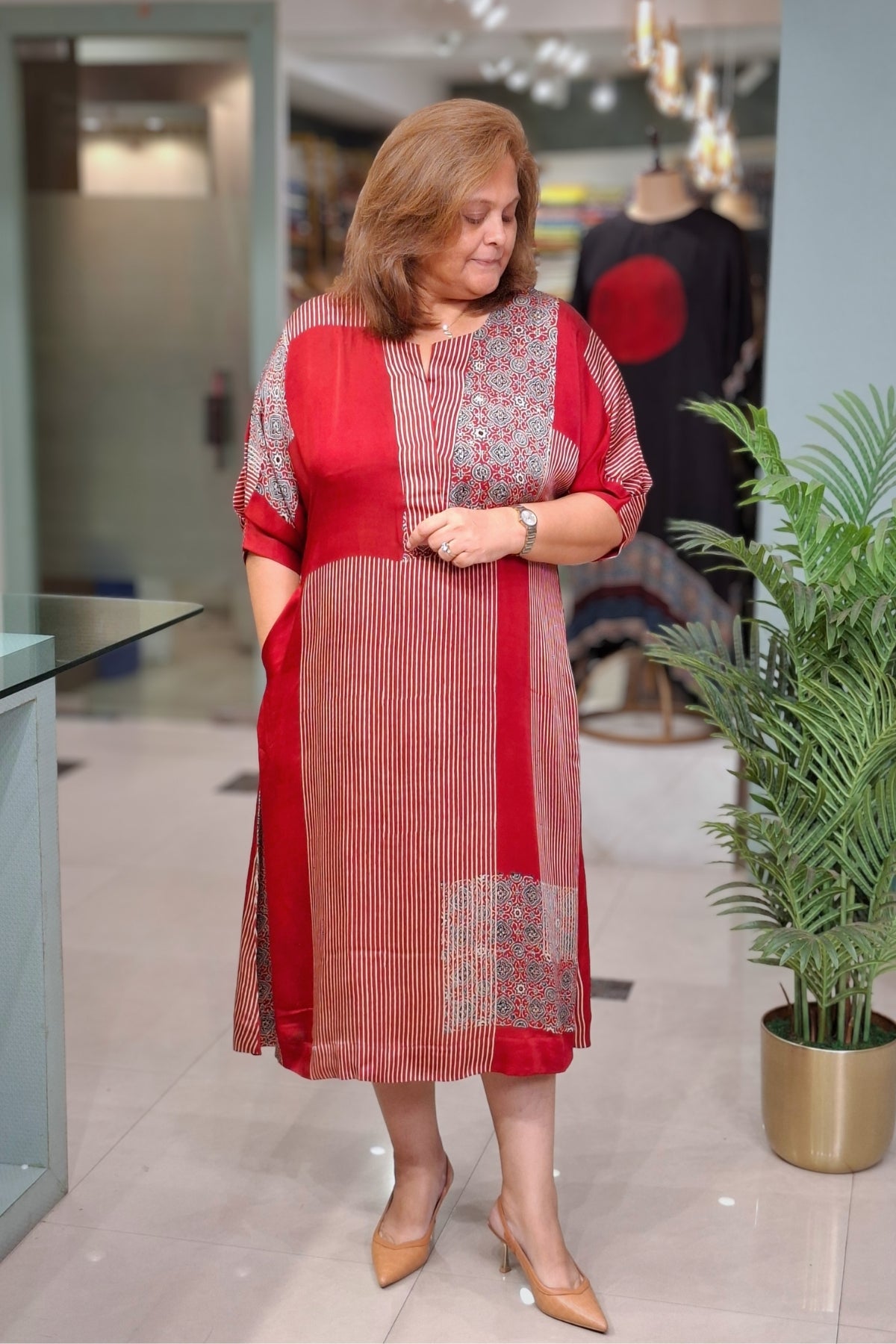 Rust - Oorja Kaftan-Dress