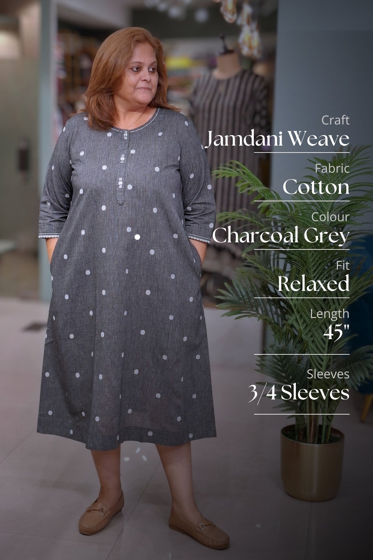 Charcoal Grey - Rahi Kurta/Dress