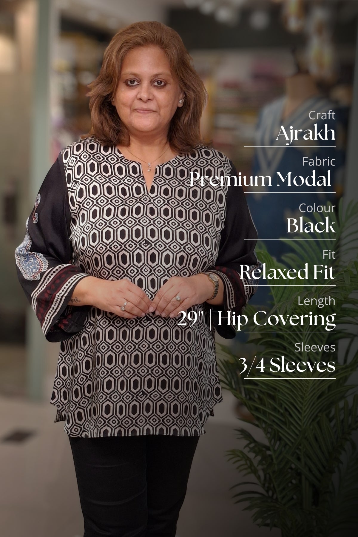 Black Hexagon - Myra Top