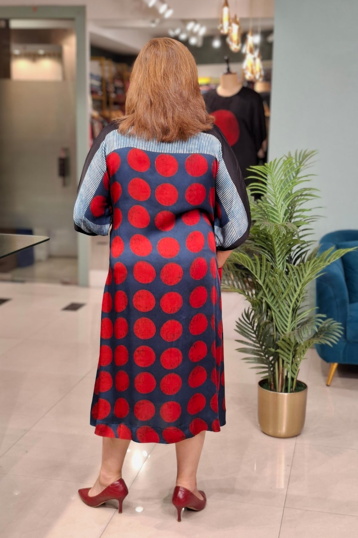 Rust Polka - Oorja Kaftan-Dress