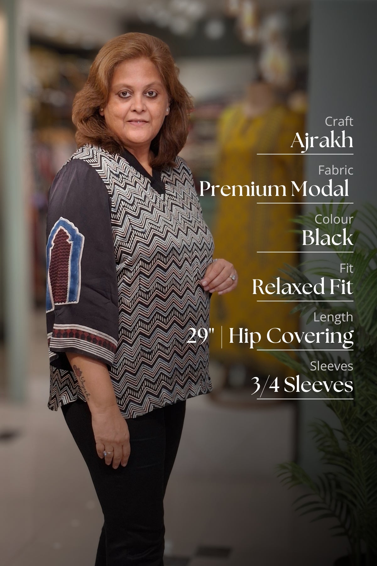 Black Zigzag - Myra Top