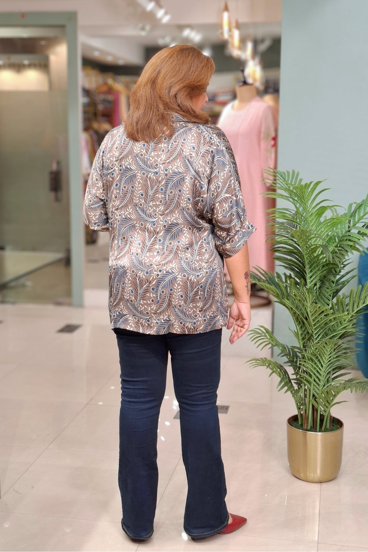 Dark Grey Floral - Rivaa Top