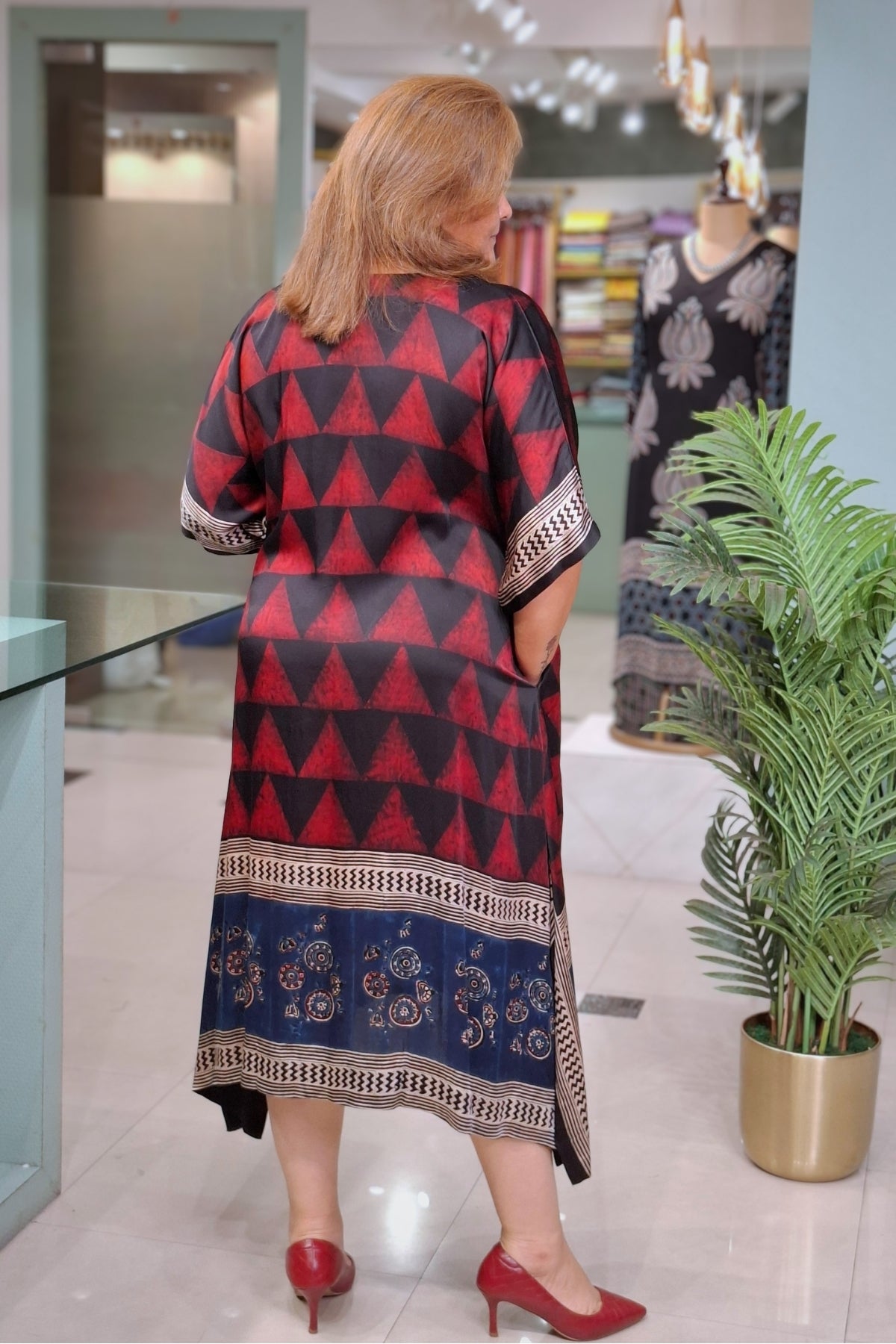 Rust Triangle - Oorja Kaftan-Dress
