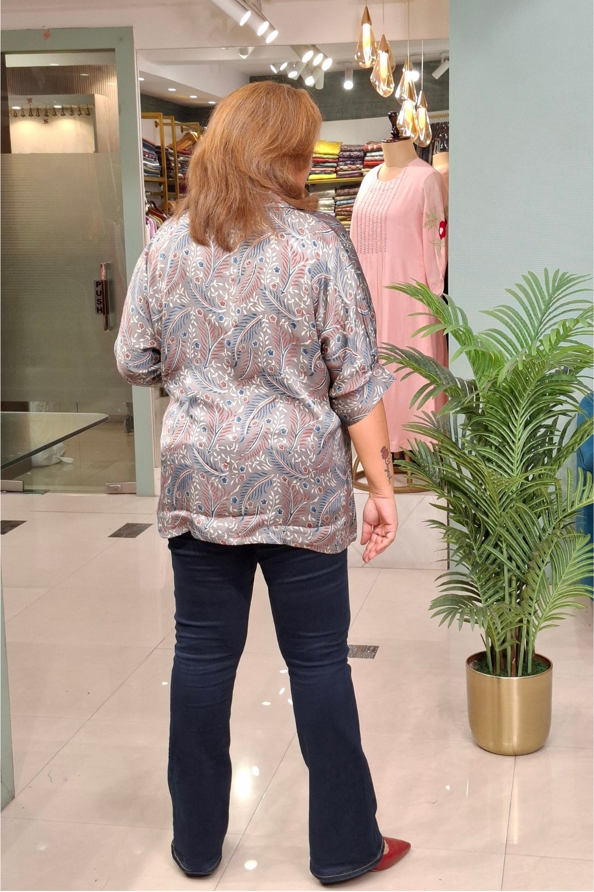 Light Grey Floral - Rivaa Top