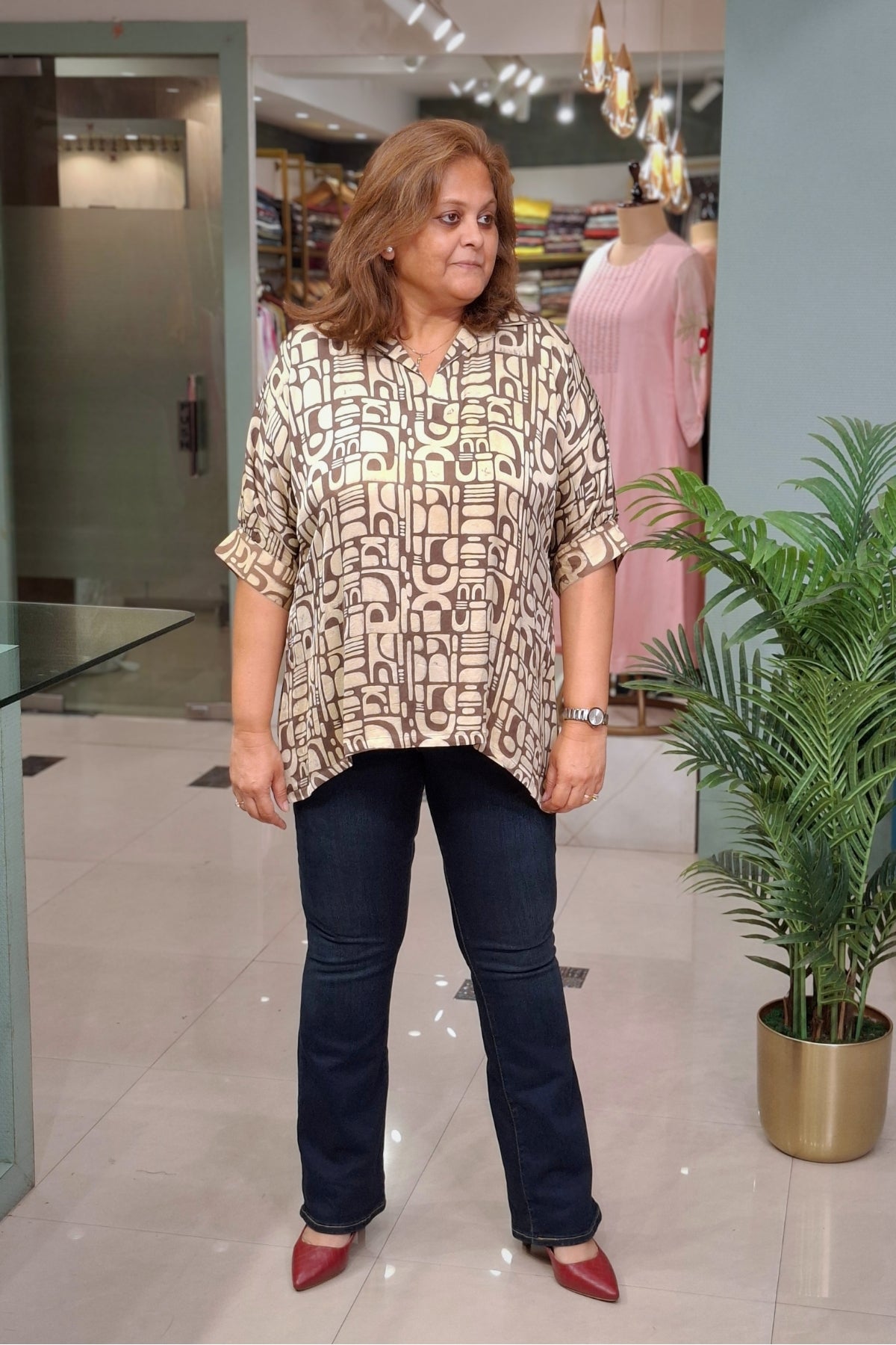 Ivory Abstract - Rivaa Top