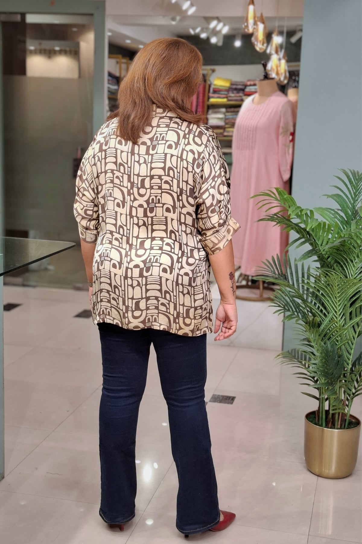 Ivory Abstract - Rivaa Top