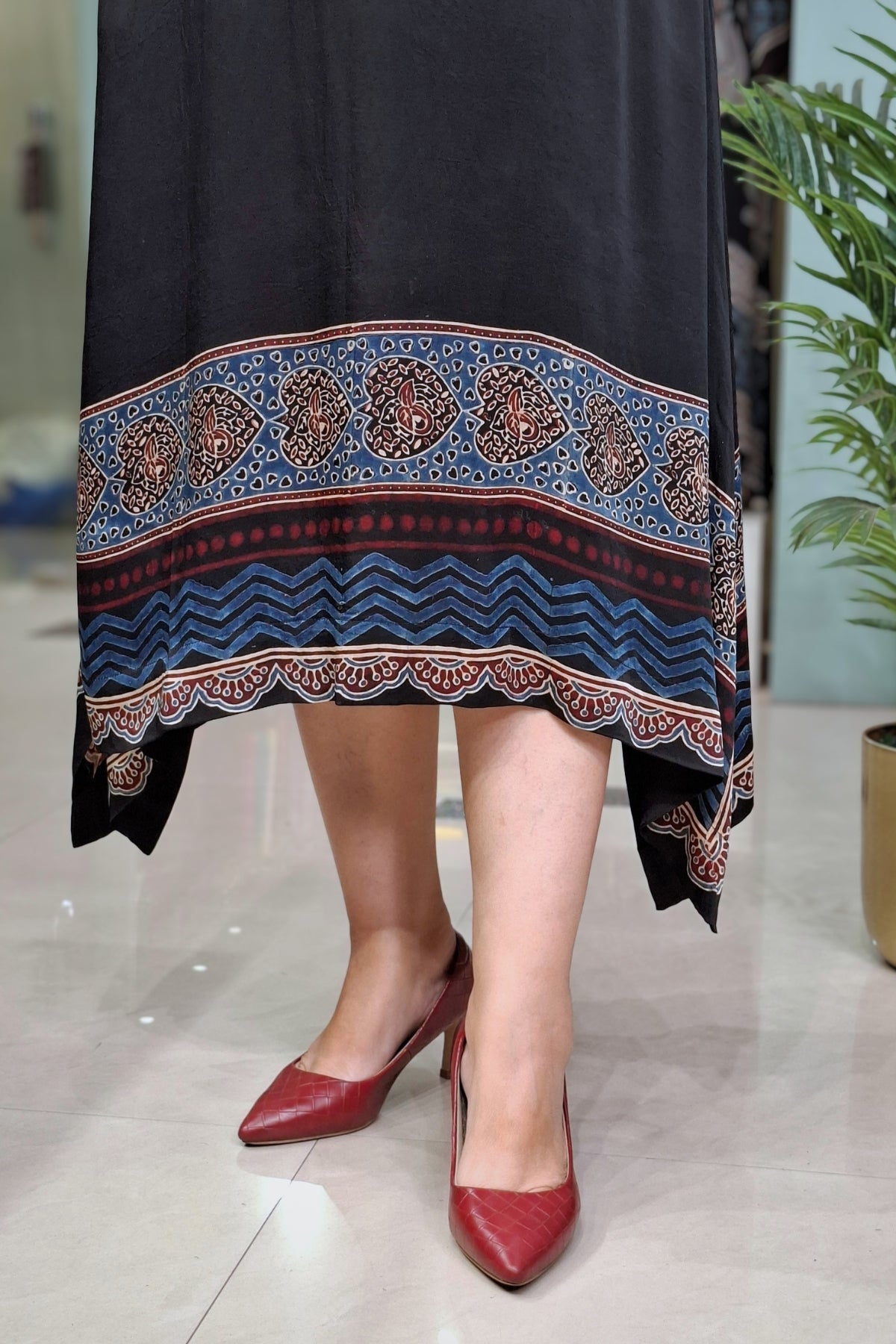 Rust Big Polka - Oorja Kaftan-Dress