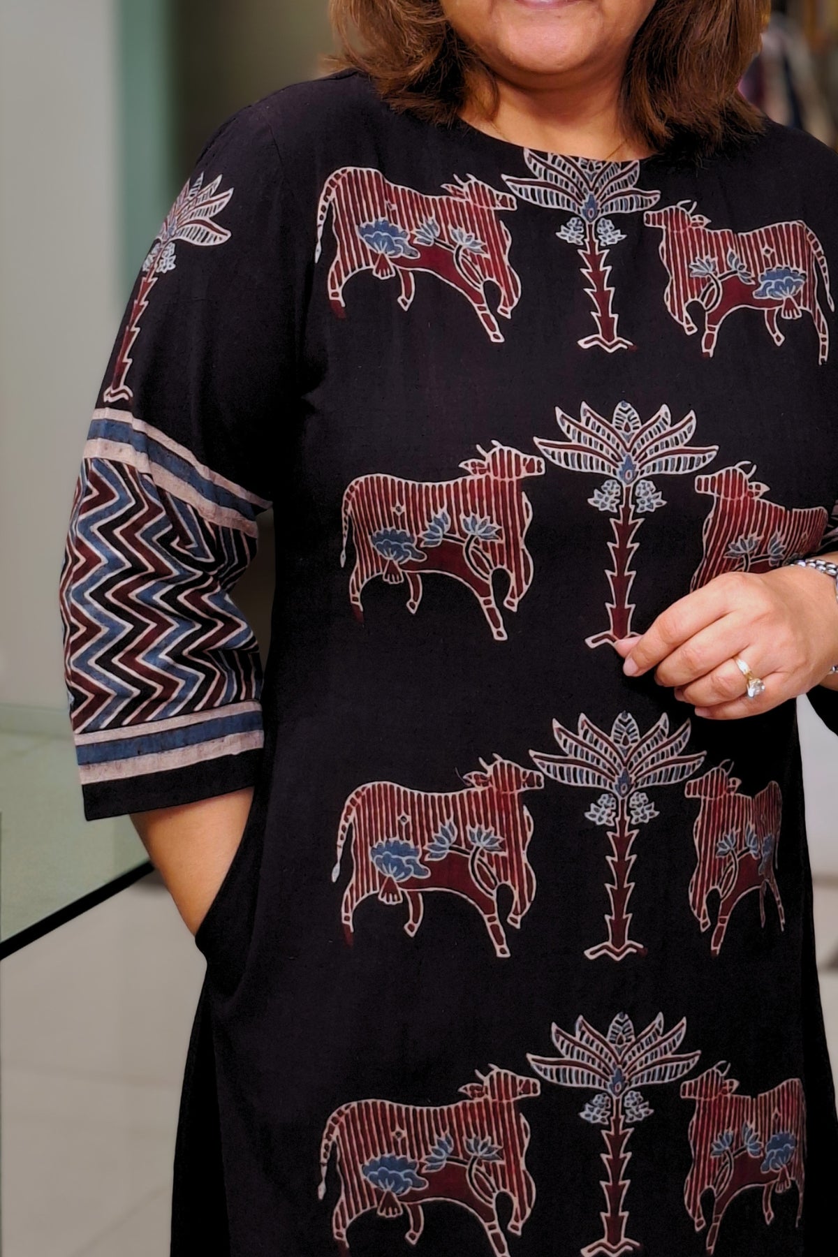 Black Pichwai - Saanjh Dress
