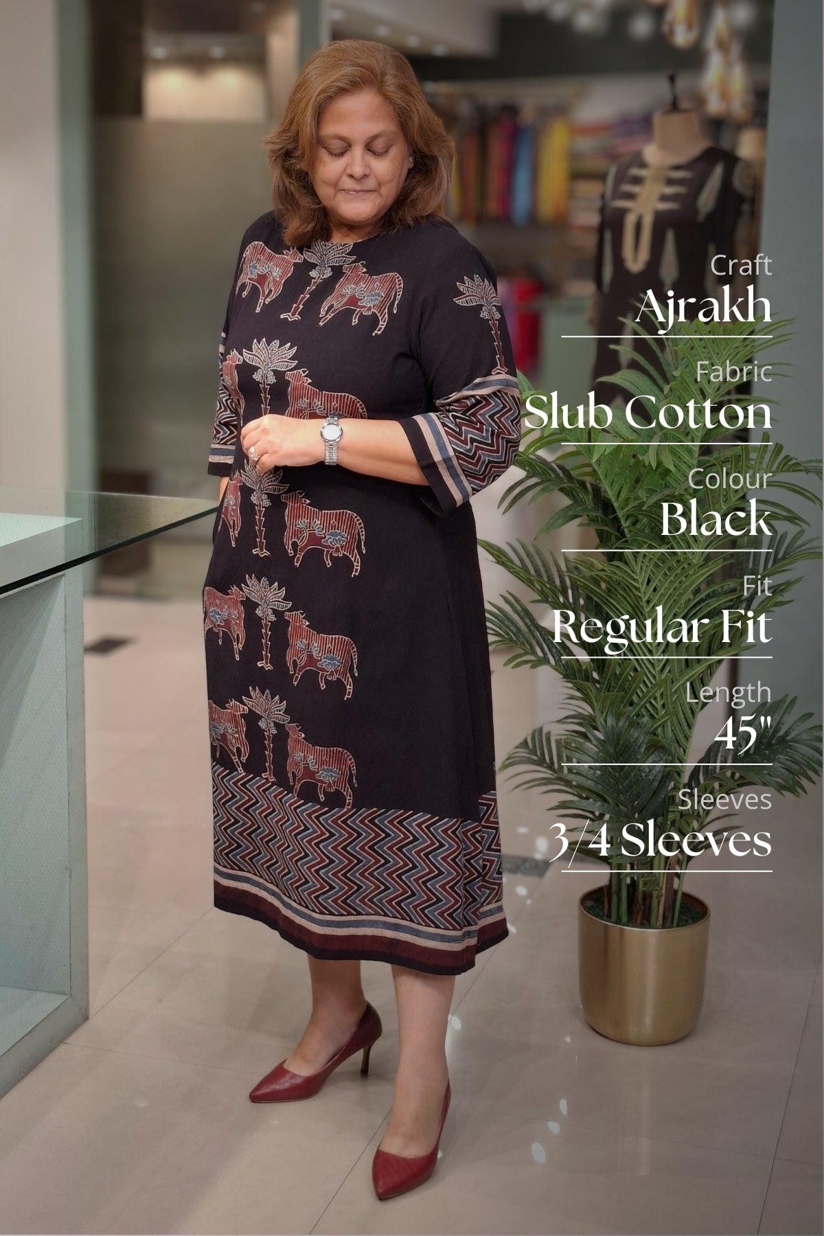 Black Pichwai - Saanjh Dress