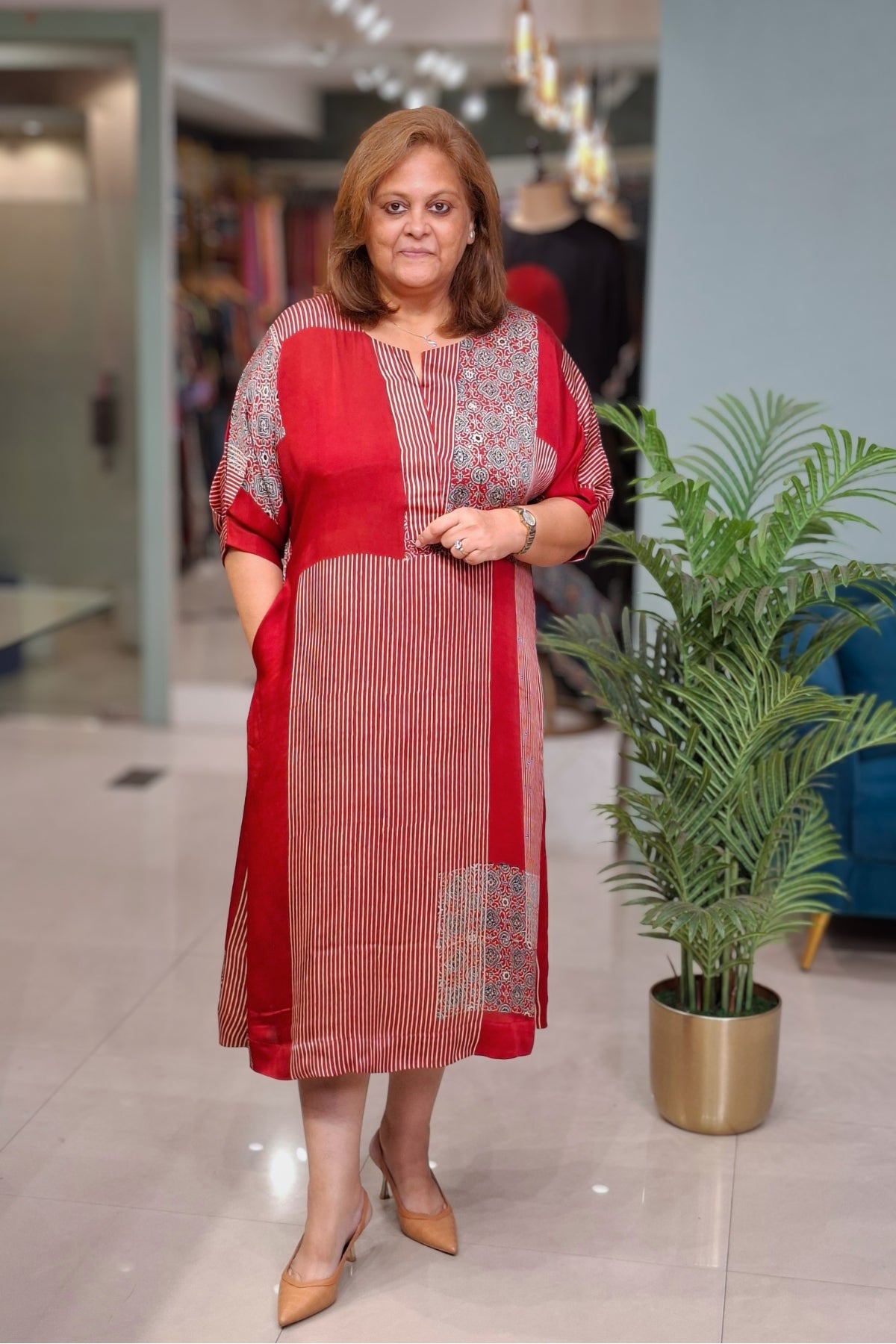 Rust - Oorja Kaftan-Dress