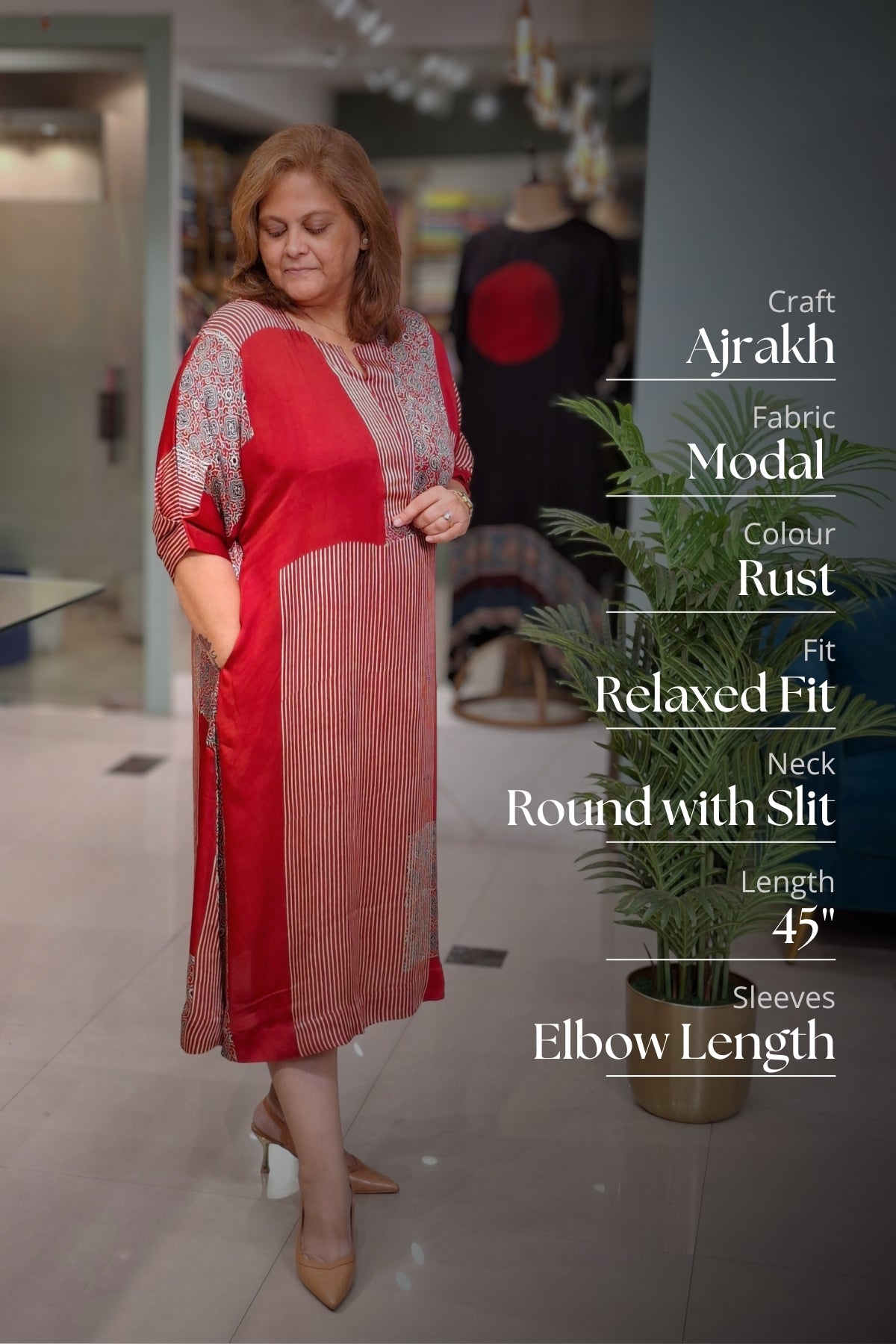 Rust - Oorja Kaftan-Dress