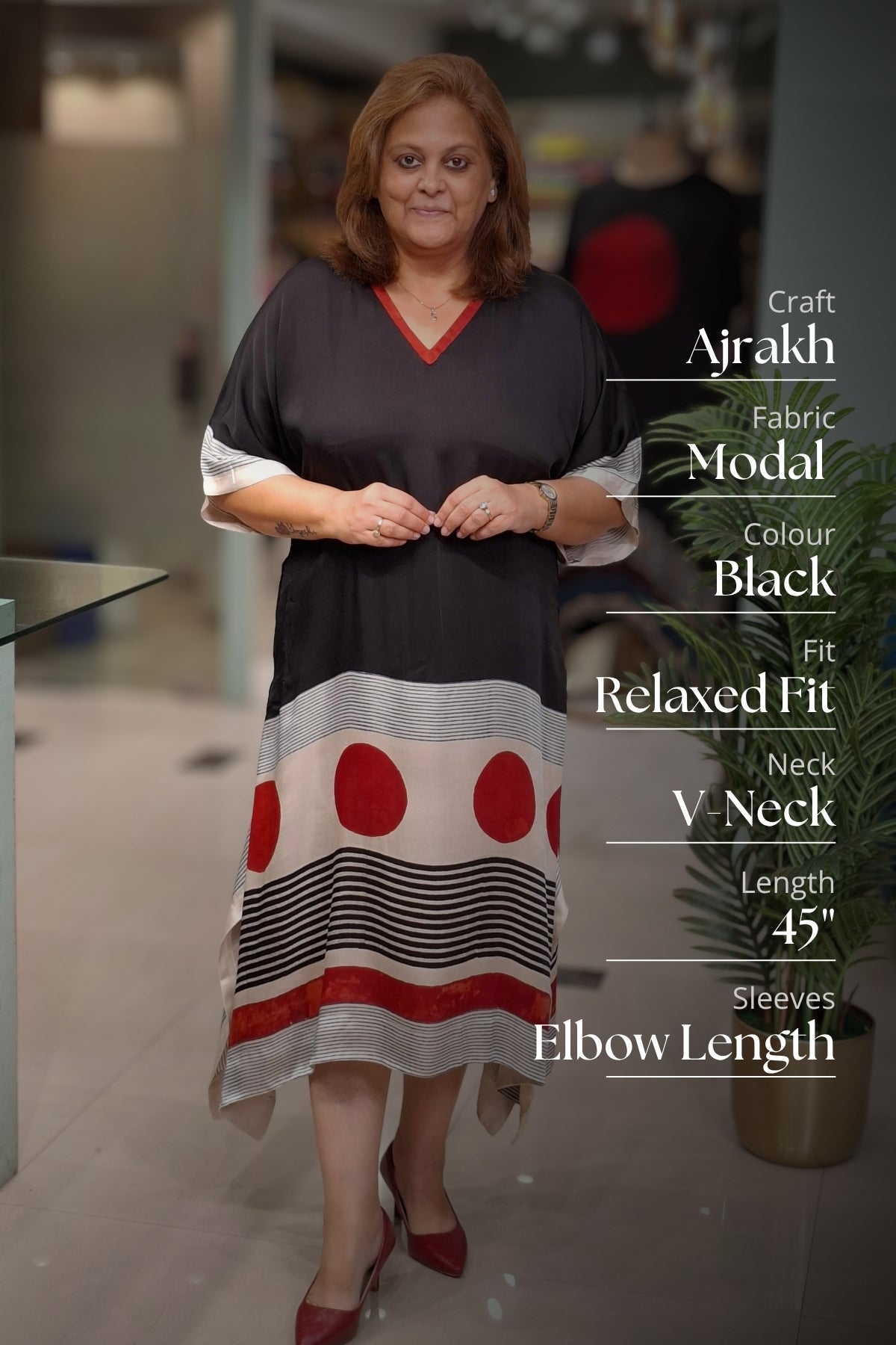 Black - Oorja Kaftan-Dress