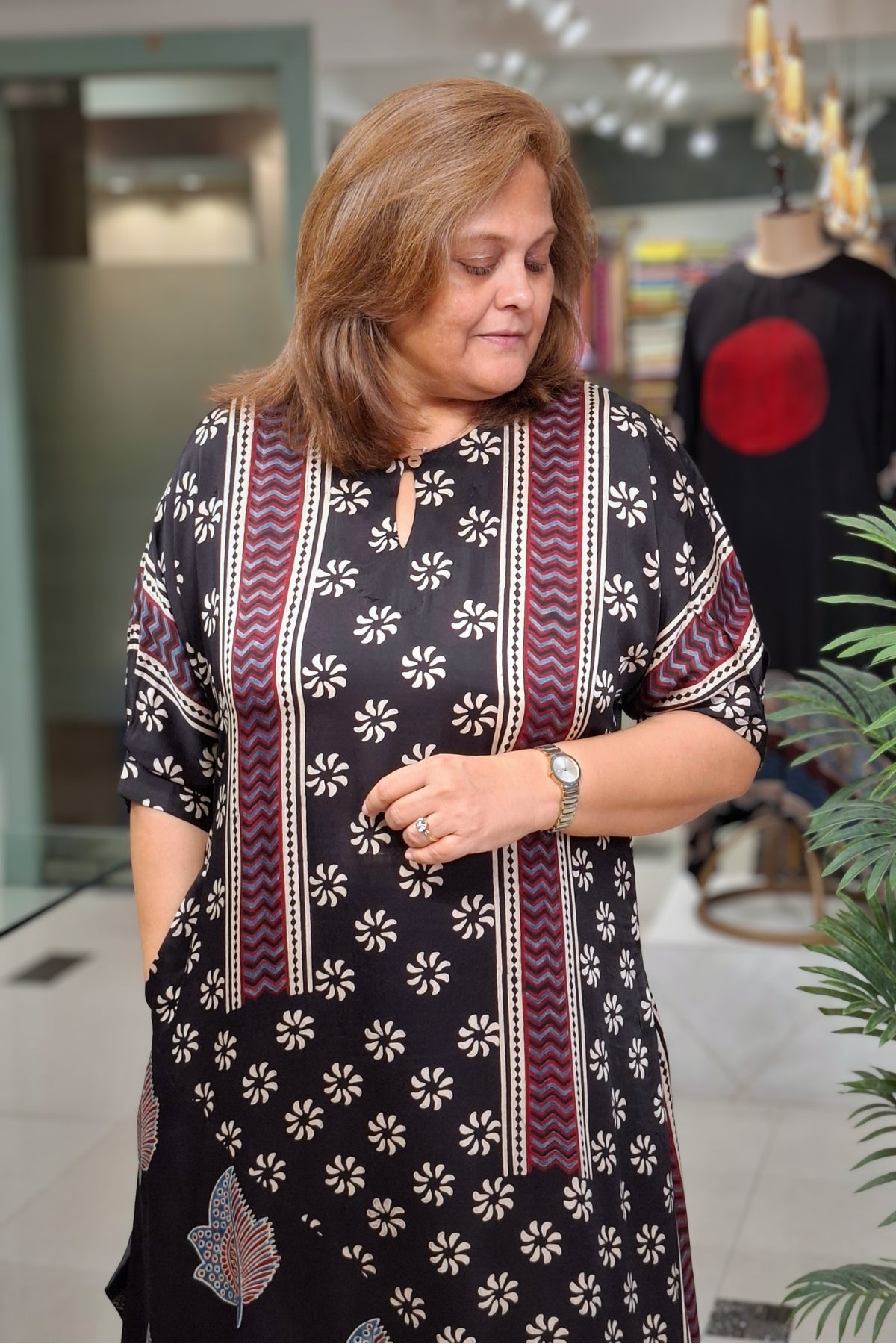 Black Floral - Oorja Kaftan-Dress