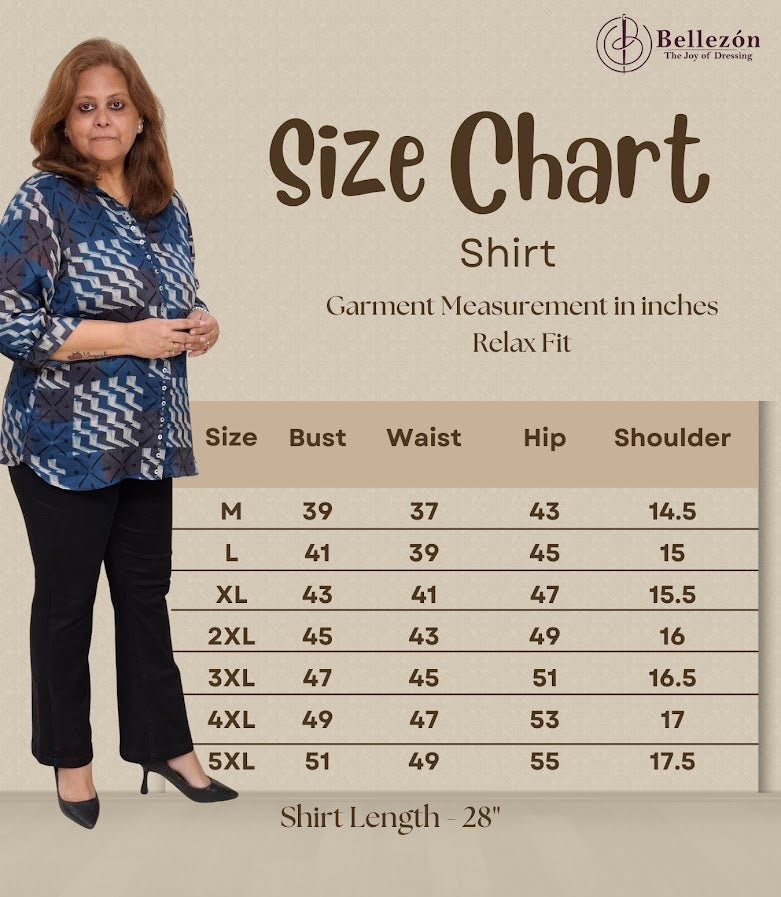 Handblock Ajrakh Shirt