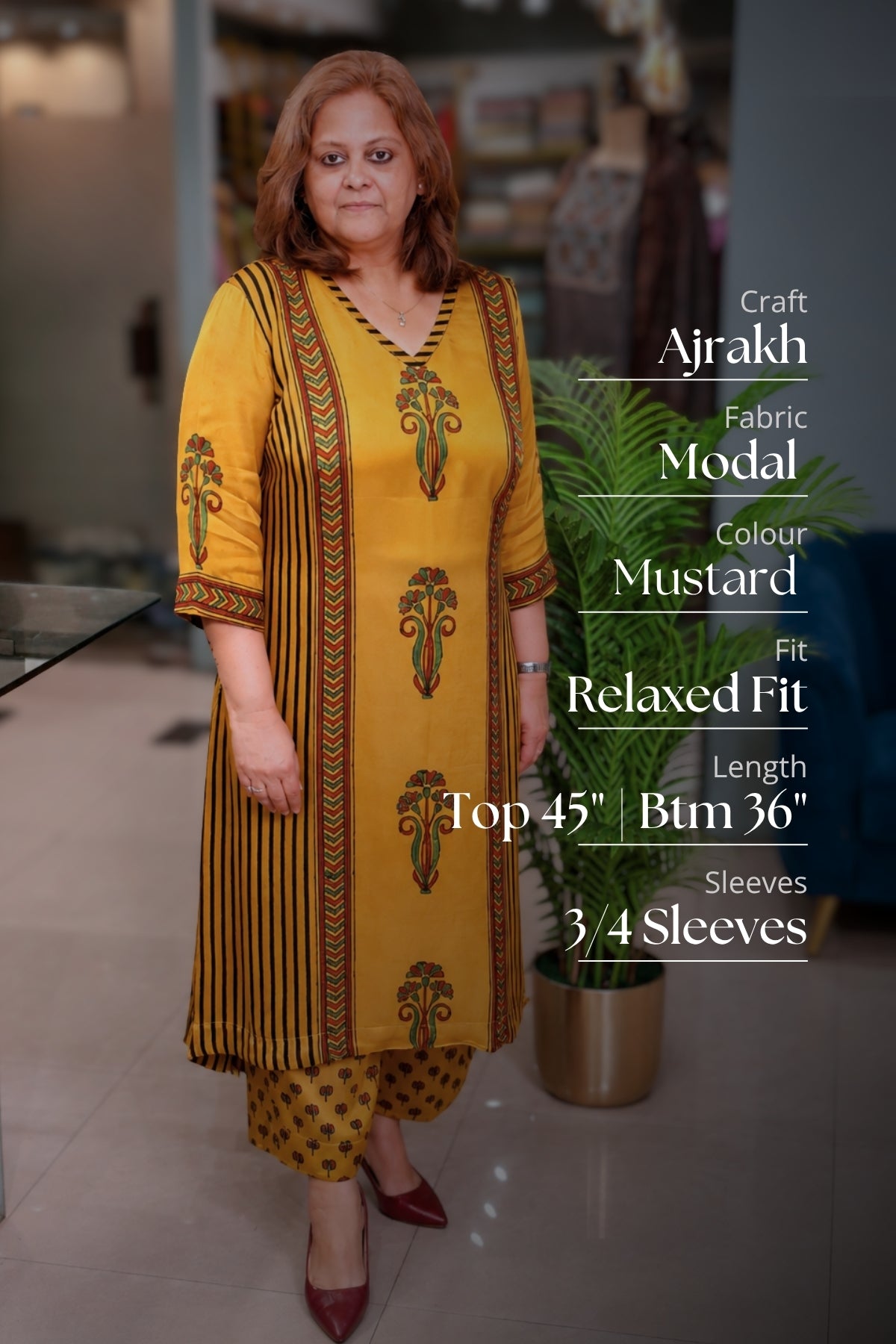 Mustard Yellow - Ira Top & Bottom Set
