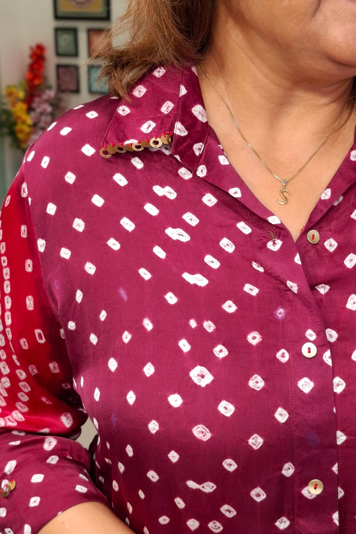 Magenta & Pink - Bandhej Knot Top