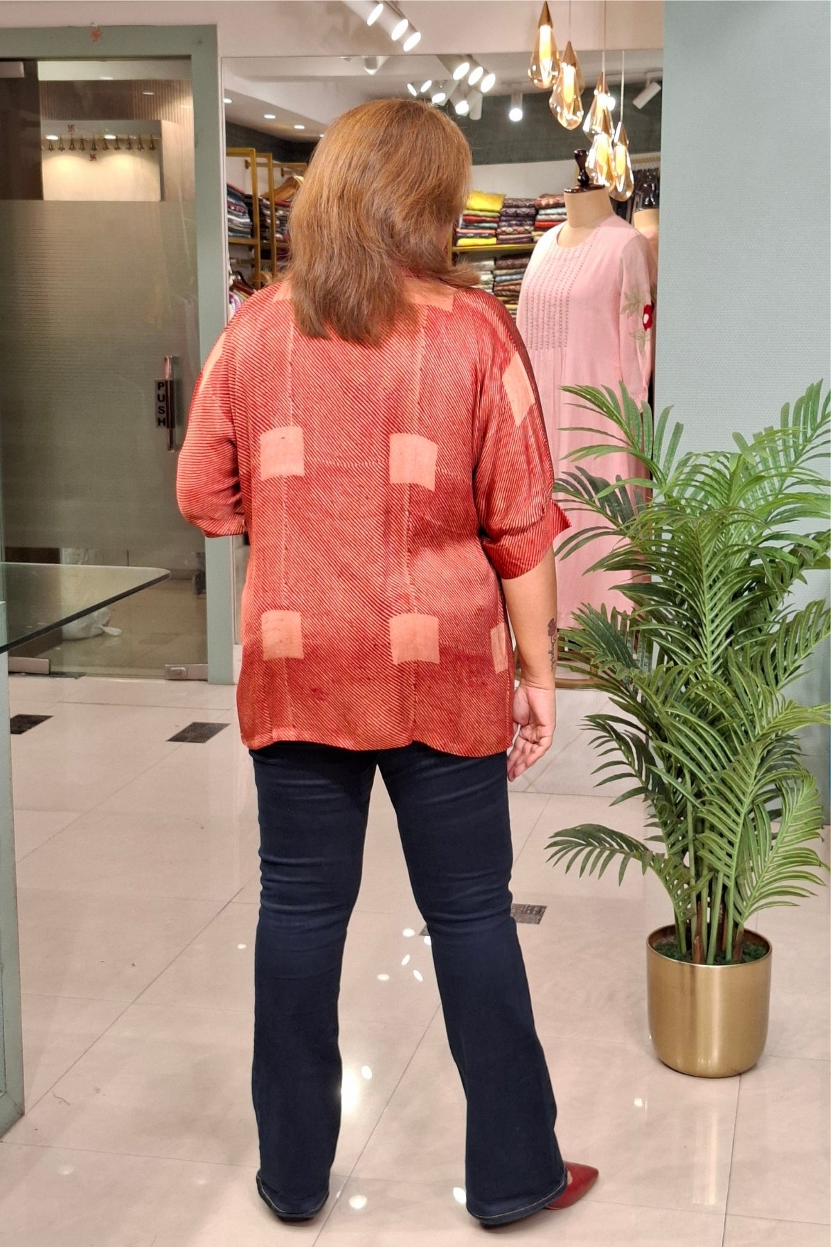 Rust Abstract - Rivaa Shirt