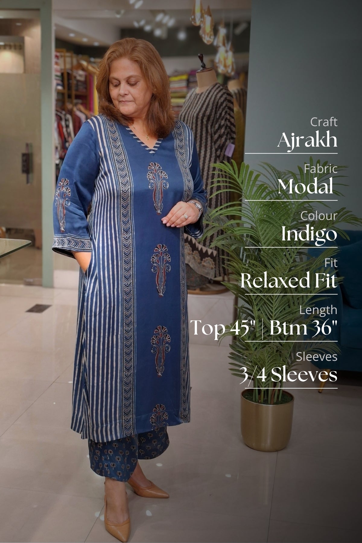 Indigo - Ira Top & Bottom Set