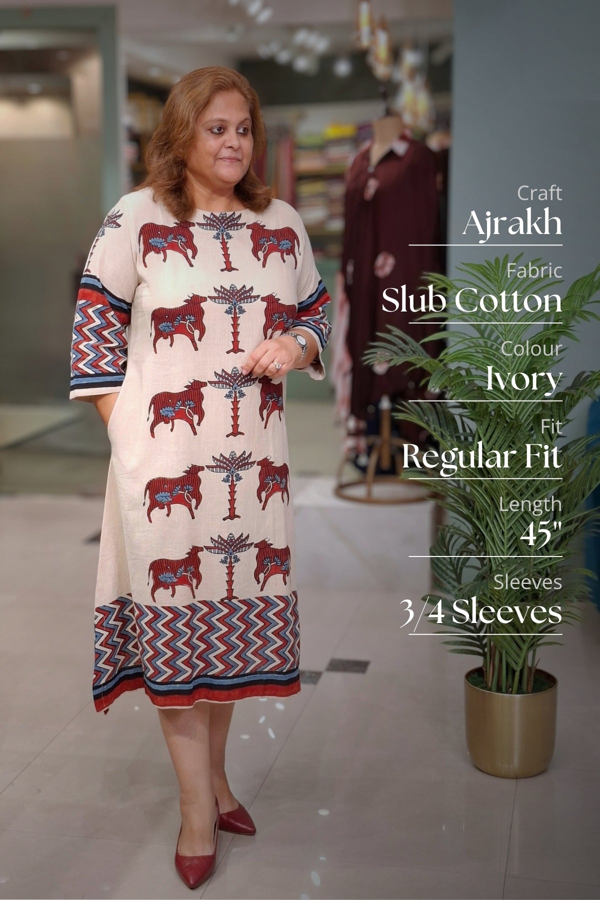 Ivory Pichwai - Saanjh Dress