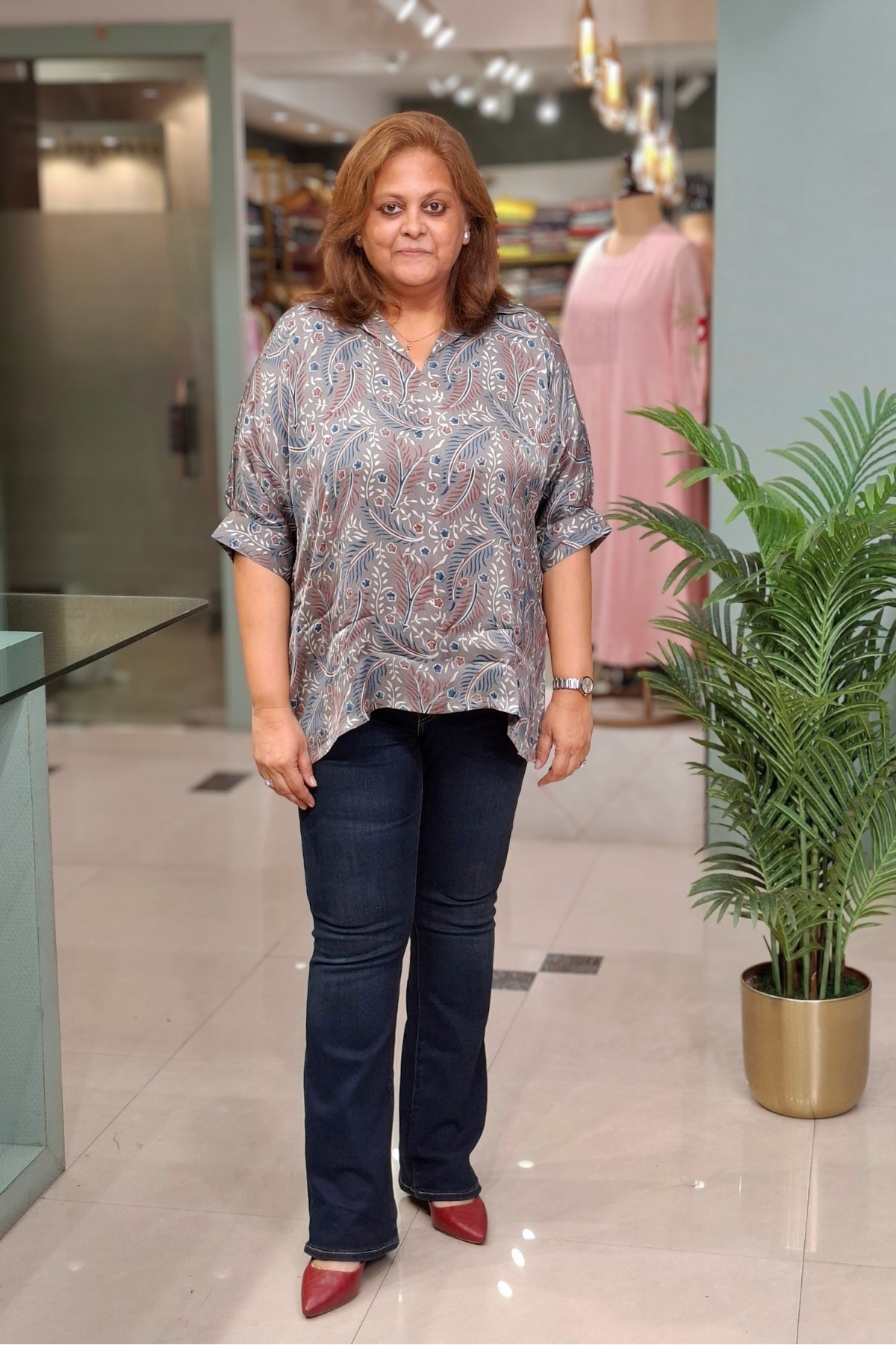 Light Grey Floral - Rivaa Top