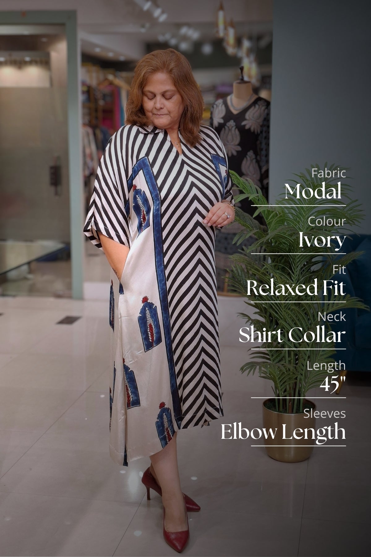 Ivory Jharoka - Oorja Kaftan-Dress