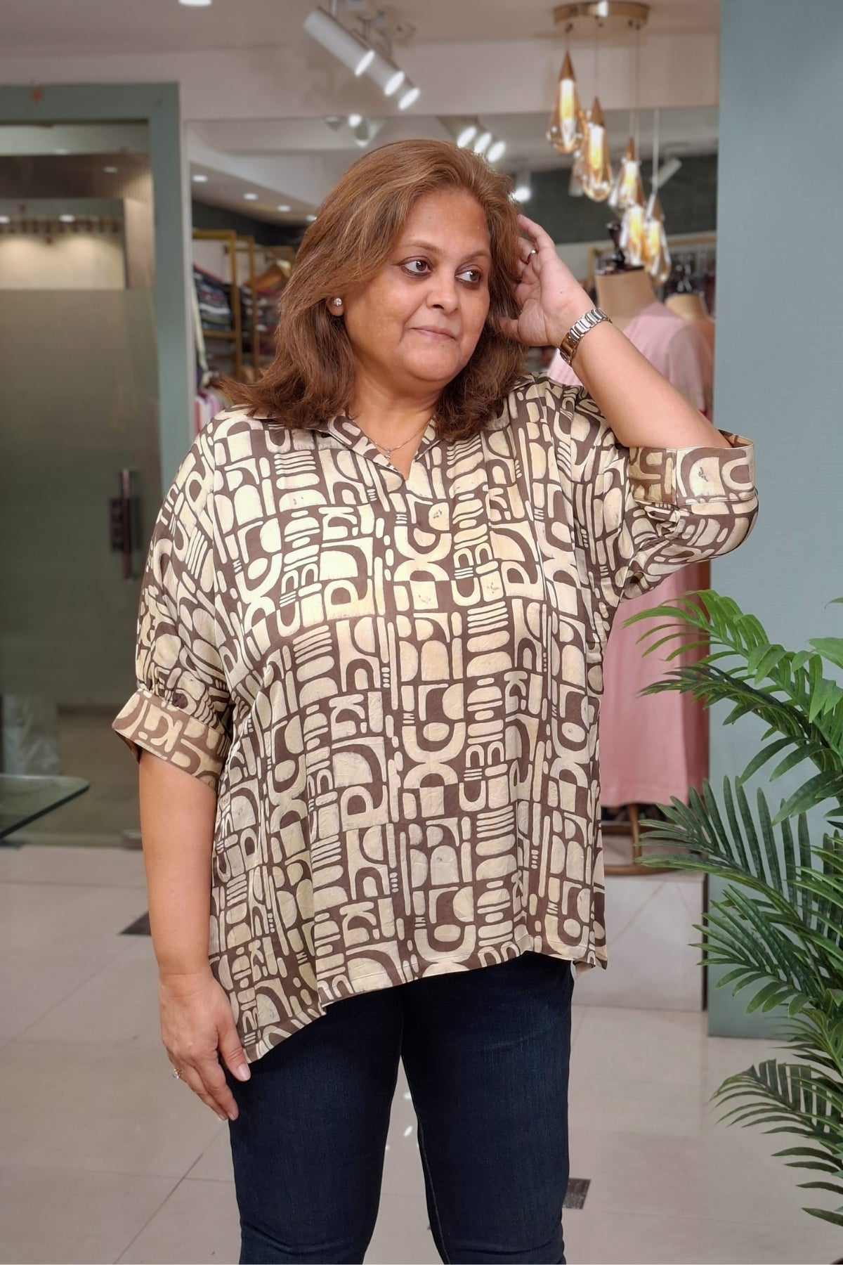 Ivory Abstract - Rivaa Top