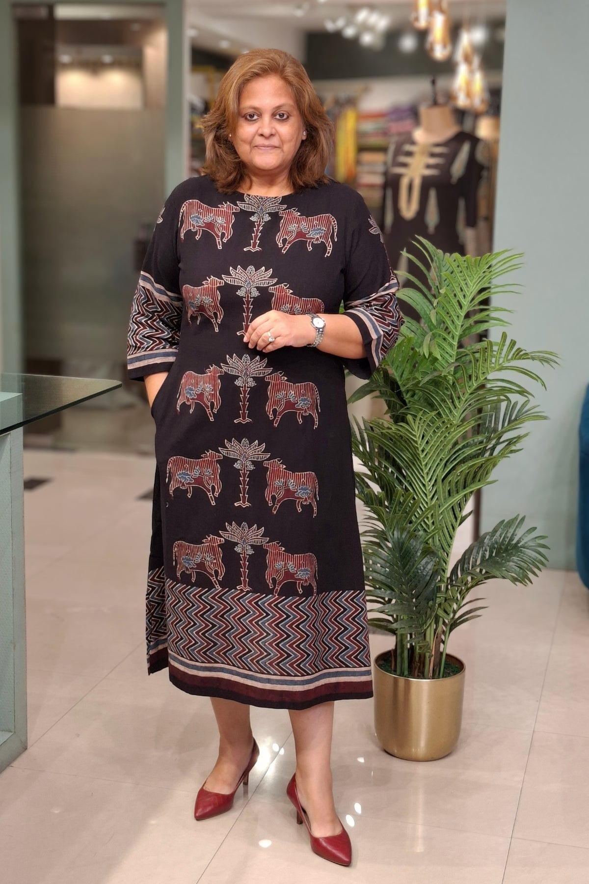 Black Pichwai - Saanjh Dress