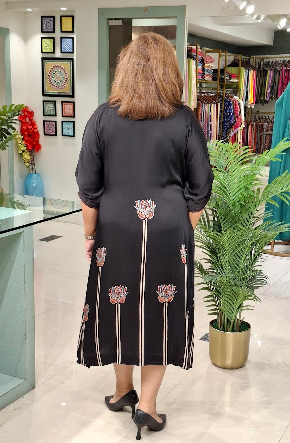 Kaftan Dress(Black Lotus)