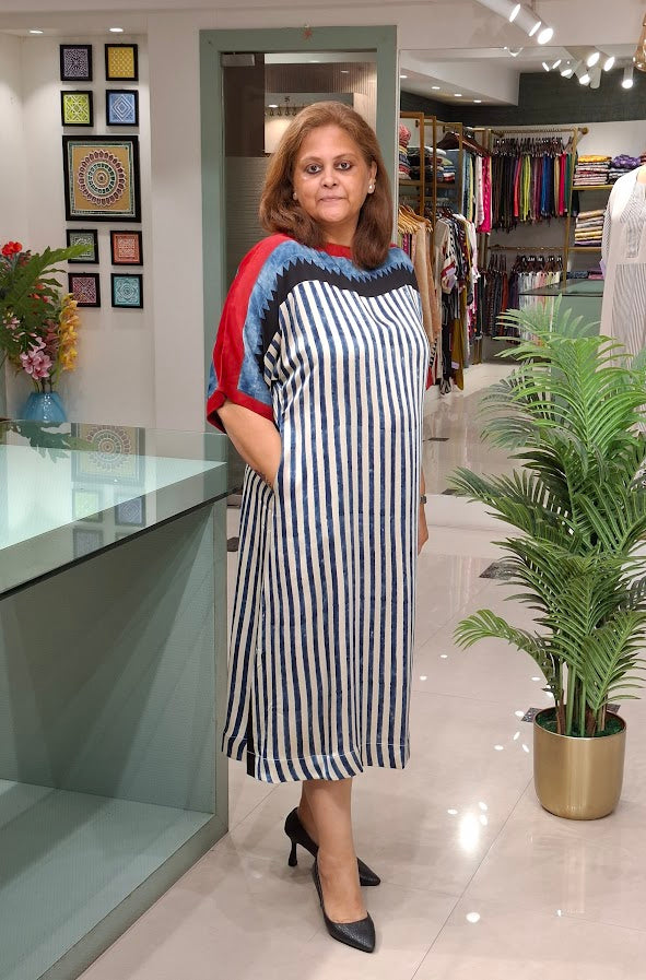 Kaftan Dress(Vertical Stripe)